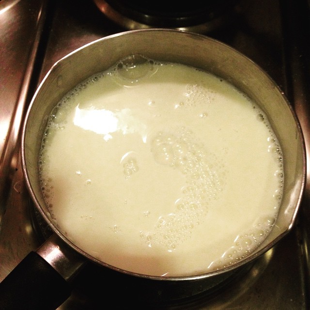 I just made soy milk for my family as a weekend treat! #oldpot #homemade #soymilk #healthy #yummy I'm addicted to make soy milk and almond milk. Lol I am planning to make hazelnut almond milk over the weekend.