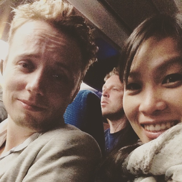 The bus was so packed in Copenhagen at midnight.  Happy Friday!