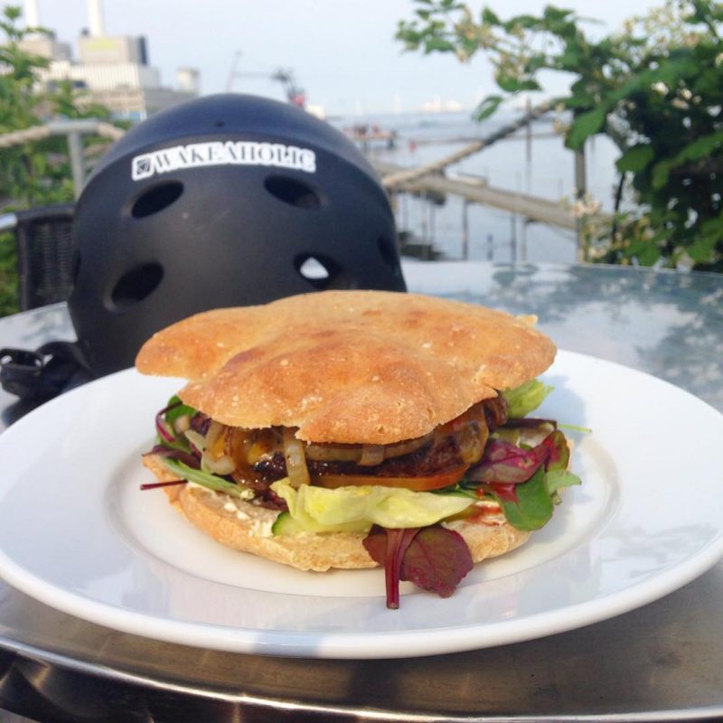 I love this burger at the CPH cable park. The bread was so good!