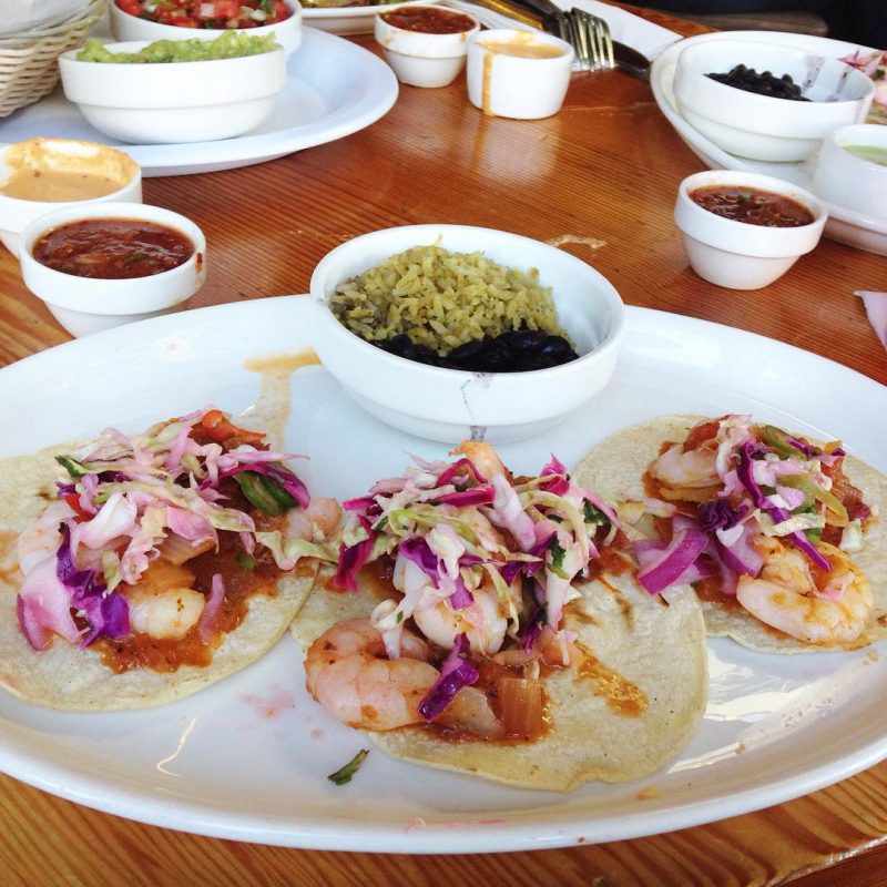 Here is my first meal of our California trip. Yummy chipotle shrimp tacos at Andale in Los Gatos, CA #serebiifoodjournal I miss Mexican food in California! 😘😄