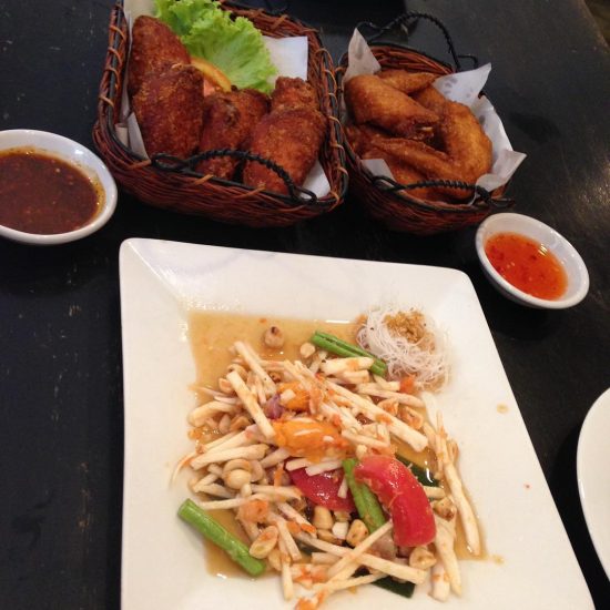 spicy coconut salad & chicken wings  #serebiifoodjournal  #yummy