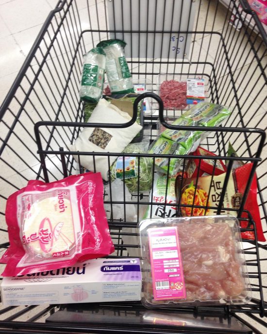 Grocery shopping for making kimchi dumplings, kimchi pancakes, bibimbap, and more.