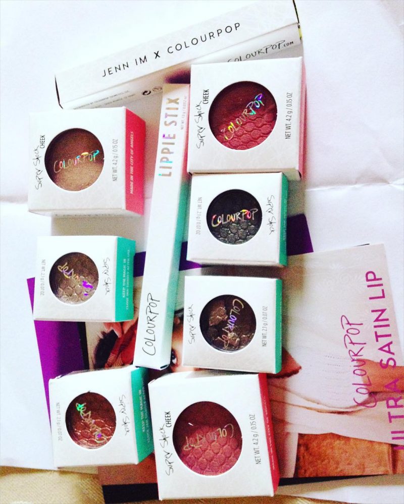 Yay! Colourpop finally arrived after they traveled across the world. @rosa_orn I will give them to you soon.