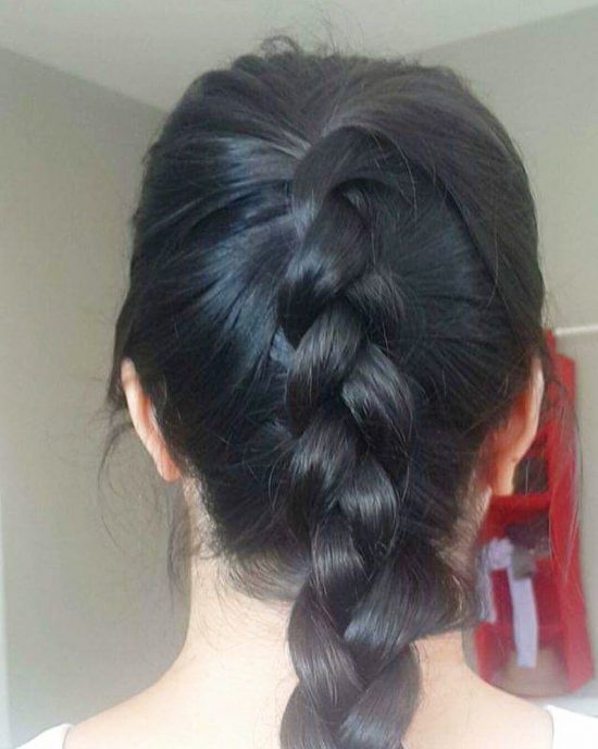 I just learned how to make a Dutch braid. It was really fun. :)