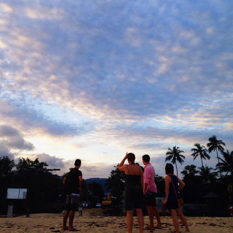 Clouds today had interesting formations. We stopped and looked at them on the beach.