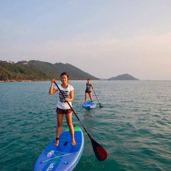 Throw back last Wednesday SUP in Taling Nam .. it was an amazing sunset.