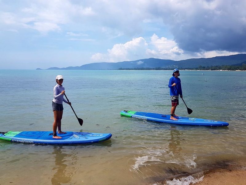 My mom and my mother in law visited us in Samui. We spent 2 weeks with them. The first week I took Markus and his mom to join me slow yoga class. It was great. The second week we rent SUPs and paddled at different beaches (beach near renaissance resort , Lamai beach, lipa noi beach, tiki tiki beach) last week. It was nice to spend time with my family. Next week I need to catch up on my work.