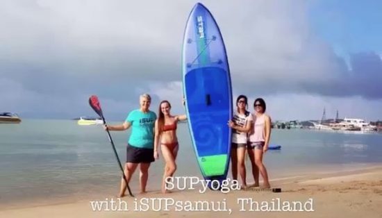 Thank you to @isupsamui and @supyogawithkarine again for sup yoga class yesterday.  thank you again for the beautiful video.