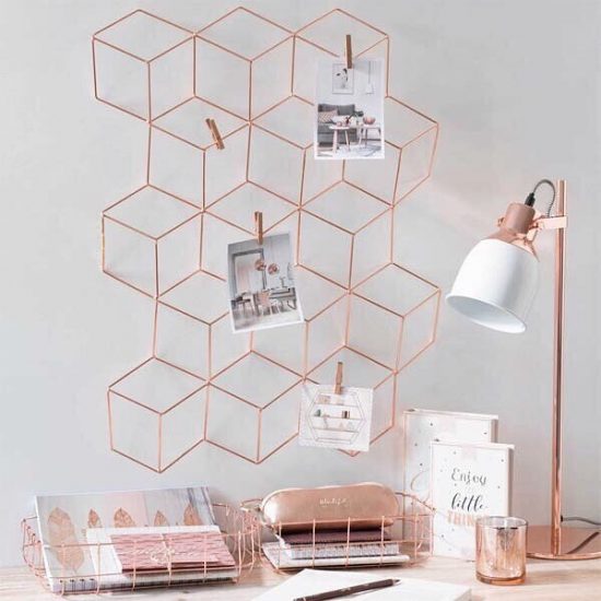 Rose gold office deco idea 💡