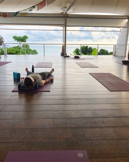 Waking up early has become my habit (reminds me of the book is called the Power of Habit by Charles Duhigg) since Samui SUP marathon. 😀 It’s a good thing for me and my hubby. This morning I joined a 7 am yoga class before I started working. It was a 2-hour-class. At the beginning of the class we did some stretching and meditated for 20 minutes. Then started sun salutation, and continued the flow. Today’s theme in class was Ahinsa/Ahimsa: ahiṃsā อหิงสา - means nonviolence to all living beings including all animals and to ourselves. When you practice yoga, focus on yourself, don’t push yourself too hard or out of your own limit. Otherwise you will harm your own body. Your body deserves Ahinsa. I noticed My body is not as flexible as it used to be. I guess I paddled (SUP) a lot last week and plus I worked on my computer by sitting intensively. My hamstring was super tight. 🤣  Soon it will be more flexible again. Just take it slow and keep practicing yoga.  Btw, I always practiced yoga in the evening. My routine has changed. I am gonna do yoga in the morning instead of evening and see how my body can adjust this. It’s going to be great. Namaste 🙏🏻. .
.
.
#yogajourney #yoga #yogini #happyyogini #ahimsa #yogaoftheday #yogamotivation