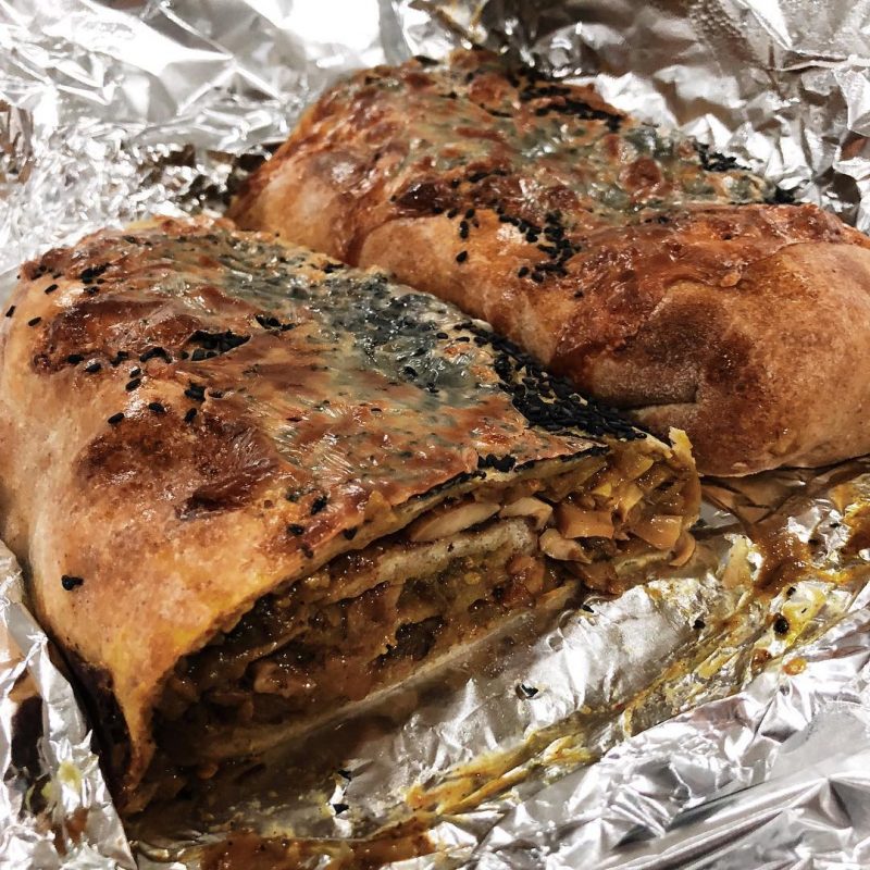 We just picked up an eggplant mushroom strudel from sourdough bread Samui. It’s so good!! Highly recommend this! They have a Facebook page called sourdough bread Samui. You can order it via a private message.