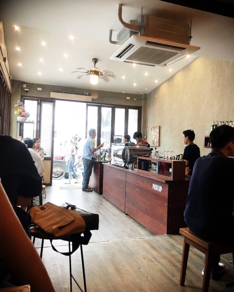 This place quickly became my favorite coffee shop in sathorn/Silom area. It is called Convent coffee. 
1. Good and strong coffee
2. You can order 3 sugar levels or non sugar 
3. Cheap (start at 60 baht for hot/iced latte, mocha, etc) 
The cafe is on soi Convent, opposite to Bnh hospital.