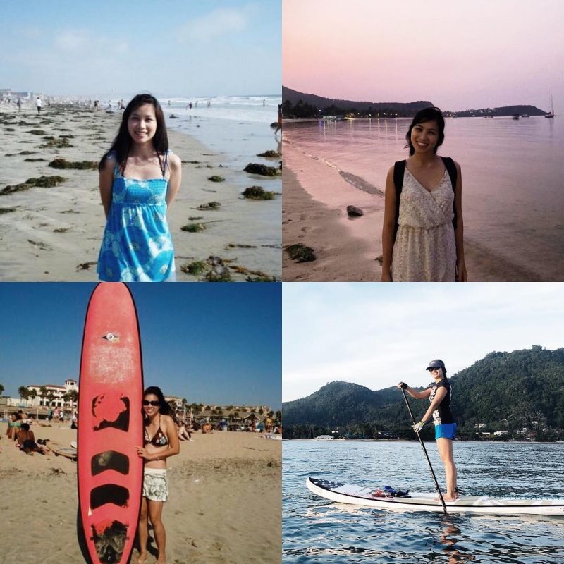 2008 vs 2018 
California vs Koh Samui 
Surfing vs SUP 
10 years later I’m still a beach girl. 
#10yearchallenge