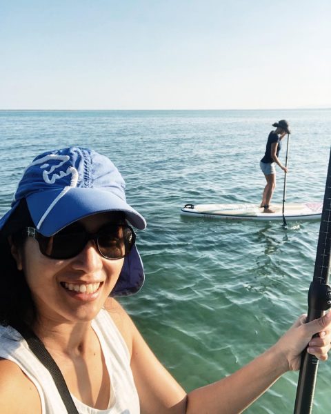 After crossfit, we went paddling around Yousabuy cafe . @mariangelacolarusso did good job on her first time of SUP. It was a fun day. 🏝🏖🌊