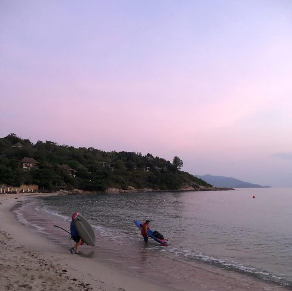 Good morning! 🌞 Markus and Ian are going to be paddling from Koh Samui to Koh Phangan this morning. Good luck and paddle safely. 😆😆😆😆 March 29, 2019 😆🏝🏖🌊