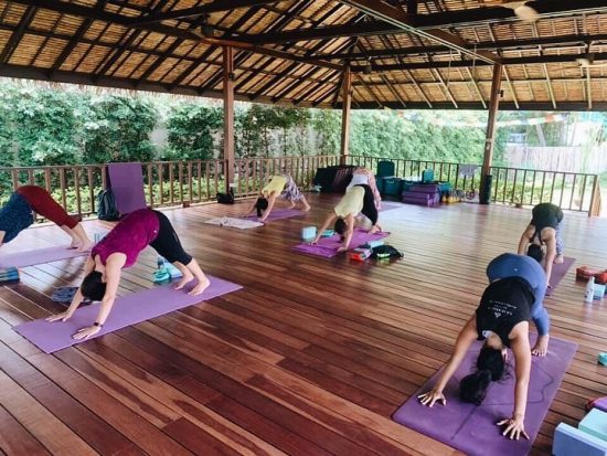 #repost On Thai New Year’s Eve we did yoga class with teacher Tammy! Thank you so much for flow yoga today.
Happy Thai’s New Year to everyone! 
Namaste 🙏🏻 🧘🏻‍♀️💪🏻🥰. #yogajournal #yoganote #yogilife #yoga #yogainspiration #yogaeverydamnday #yogamotivation #yogabuddies