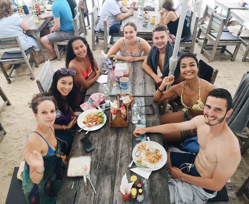 After CrossFit, we spent our time at Baobab on the beach- playing exploding kittens, paddle boarding, chatting and eating together.